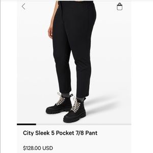 Lululemon City Sleek 5-pocket pants in size 4, true navy. Like-new condition.